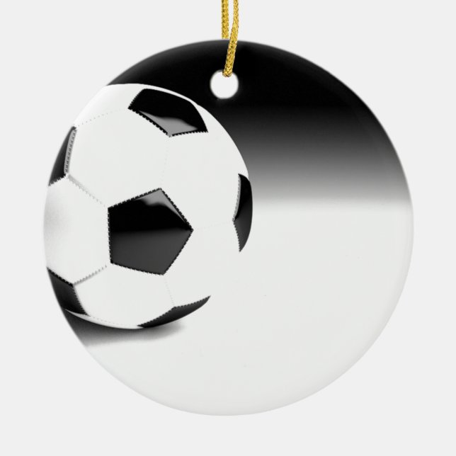 Soccer Ball Ceramic Tree Decoration (Front)