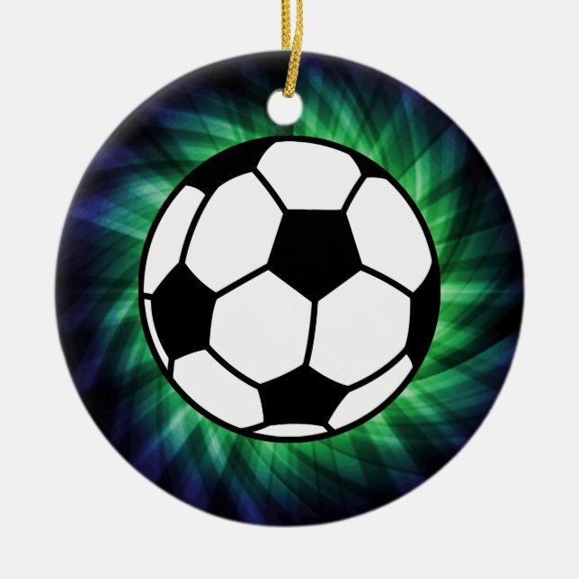 Soccer Ball Ceramic Tree Decoration (Front)