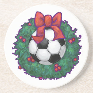 Soccer Ball Christmas Coaster