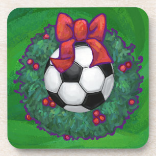Soccer Ball Christmas Coaster
