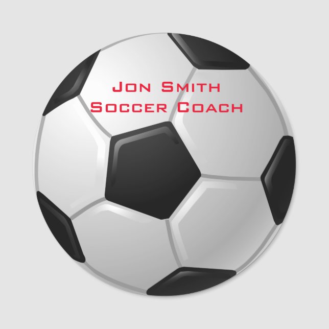 Soccer Ball Classic Name Tag (Front)