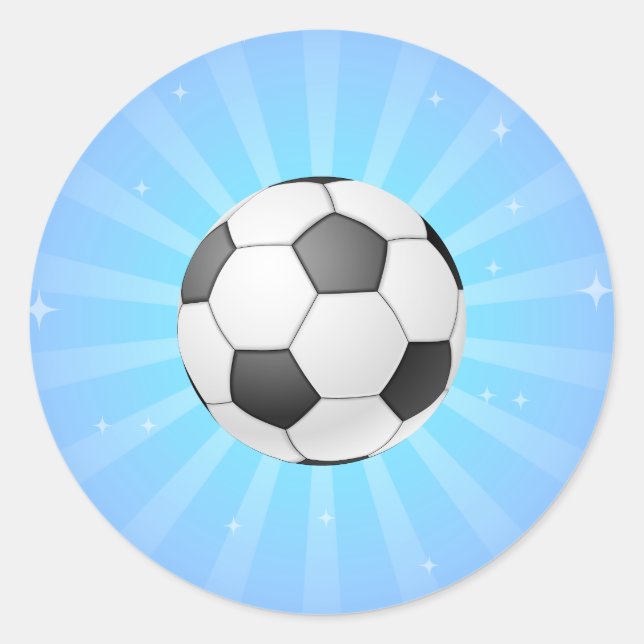 SOCCER BALL CLASSIC ROUND STICKER (Front)