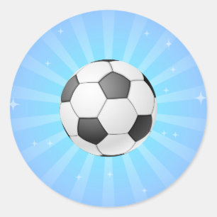 SOCCER BALL CLASSIC ROUND STICKER