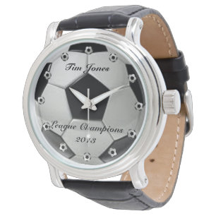 Soccer Ball Classic Stainless Steel Watch