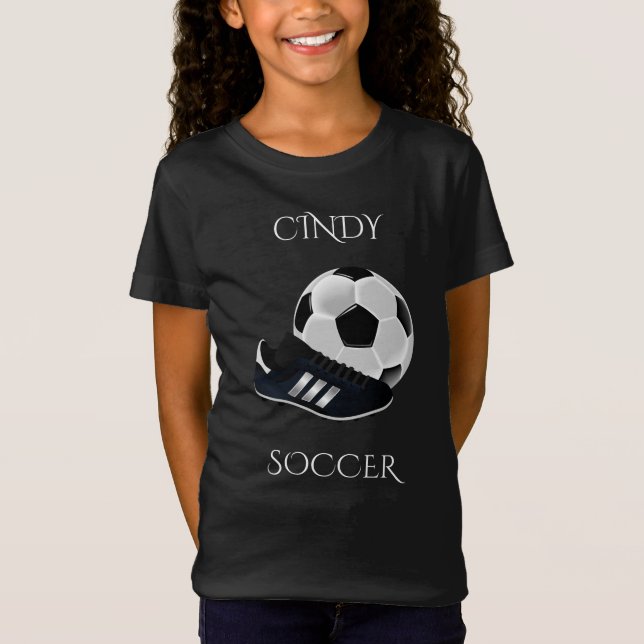 SOCCER Ball & Cleates Personalized T-Shirt (Front)
