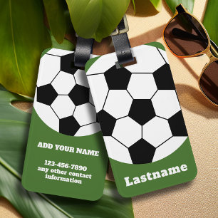 Soccer Ball Coach - Bold Modern Drawing Luggage Tag