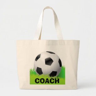 Soccer Ball & Coach Design tote bag