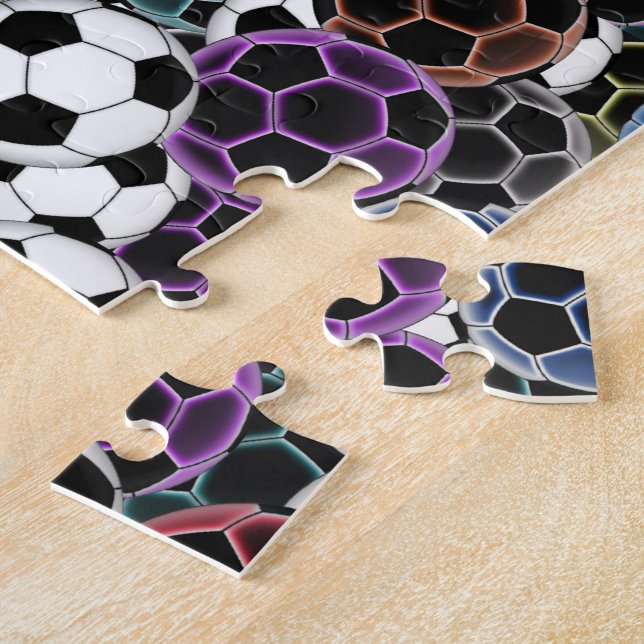 Soccer Ball Collage Jigsaw Puzzle (Side)