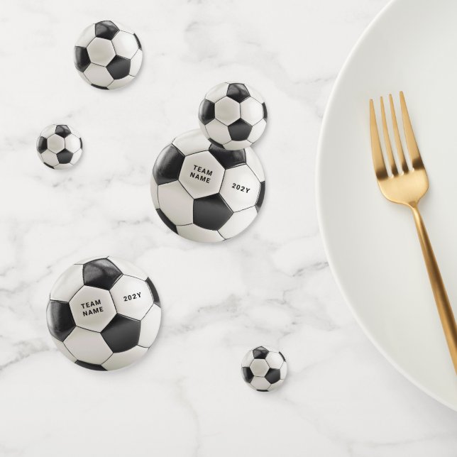 Soccer Ball Confetti | Team Name Party Decor (Group)