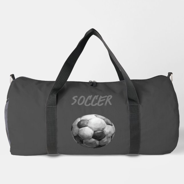 Soccer ball customisable Large Duffle Bag (Back)