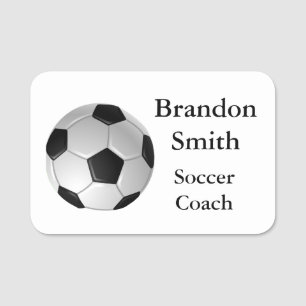 Soccer Ball Design Name Tag