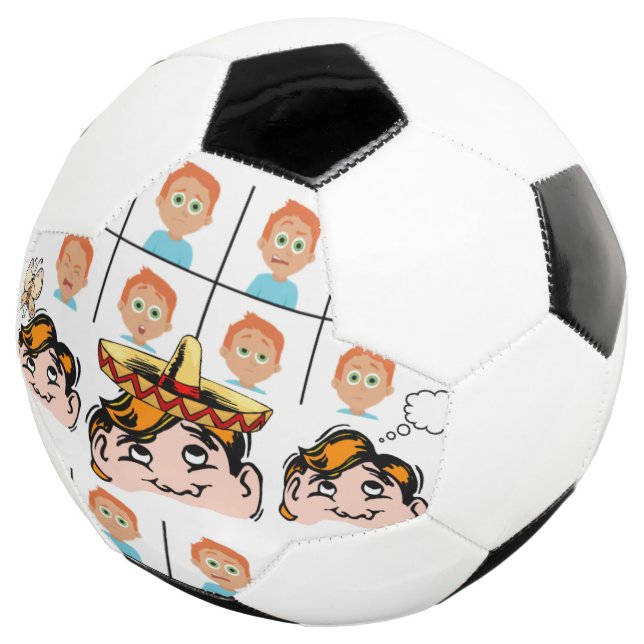 Soccer Ball Different Faces  (Three Quarter)