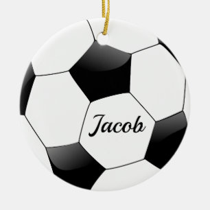 Soccer Ball Double Sided Ornament Round