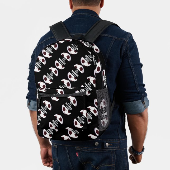 Soccer ball. Eat, Sleep, Soccer, Repeat  Printed Backpack (Insitu (Model))