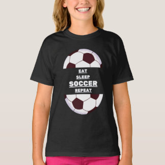 Soccer ball. Eat, Sleep, Soccer, Repeat T-Shirt