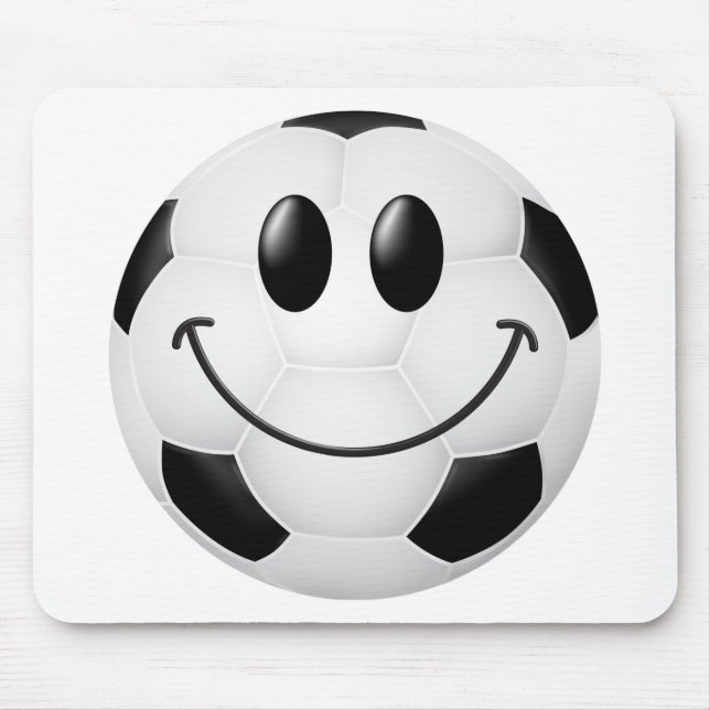 Soccer Ball Face Mouse Pad (Front)