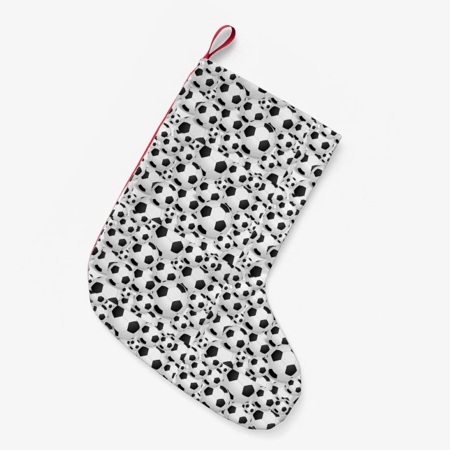 Soccer Ball Fan Small Christmas Stocking (Front (Hanging))