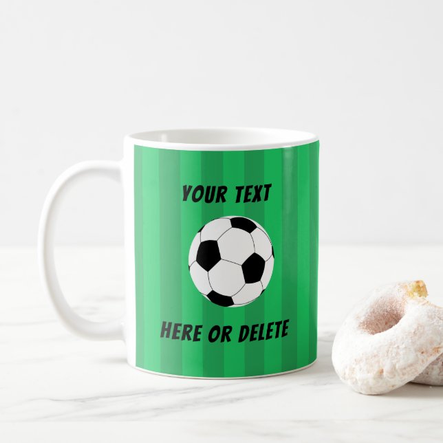 Soccer Ball Field  Coffee Mug (With Donut)