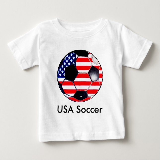 Soccer Ball Flag-USA  Soccer The MUSEUM Gifts Baby T-Shirt (Front)