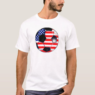 Soccer Ball Flag-USA The MUSEUM Gifts Transp T-Shirt