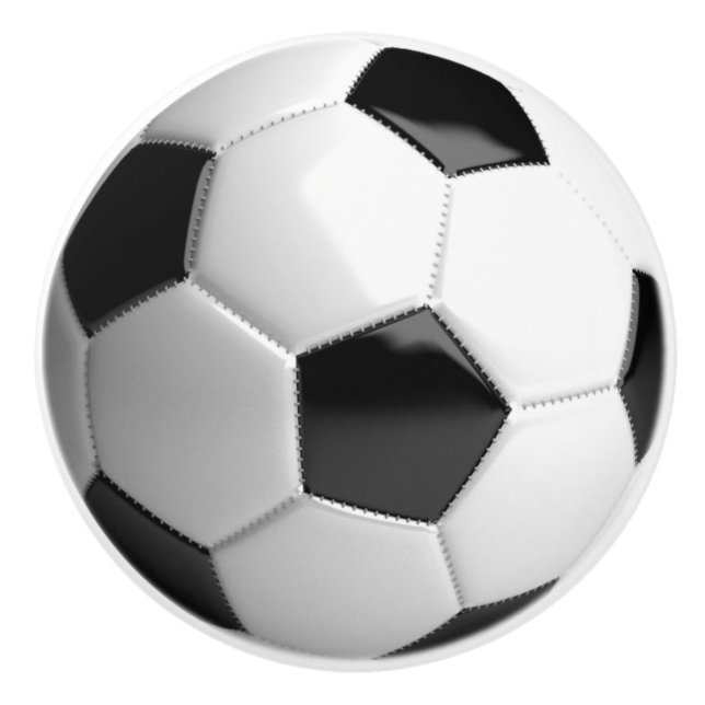 Soccer Ball Football Ceramic Knob (Front)