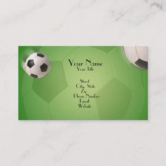 Soccer Ball Football Goal - Business Card (Front)