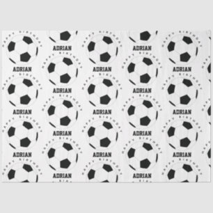 Soccer Ball Football Personalised Name Birthday Tissue Paper