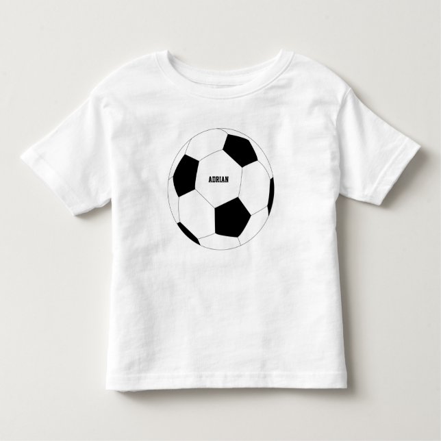 Soccer Ball Football Personalised Toddler T-Shirt (Front)