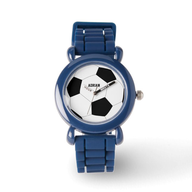 Soccer Ball Football Personalised  Watch (Front)