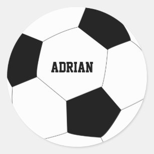 Soccer Ball Football Personalized  Classic Round Sticker