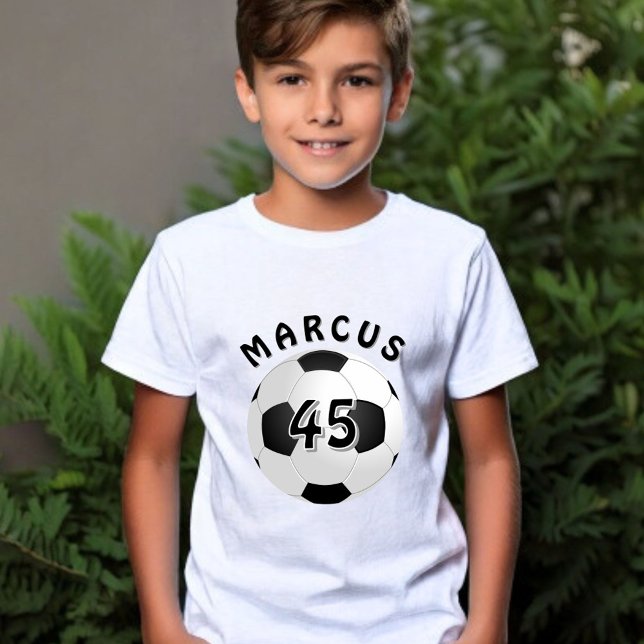 Soccer Ball Football Player Name Number T-Shirt (Creator Uploaded)