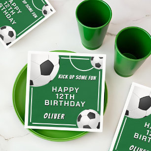 Soccer Ball Football Sports Kids Birthday Napkin