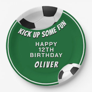 Soccer Ball Football Sports Kids Birthday Paper Plate