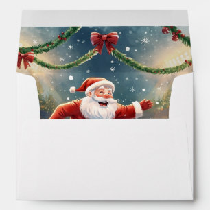 Soccer Ball for Christmas with Santa Claus  Envelope