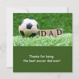 Soccer Ball for Dad on Father's Day Holiday Card