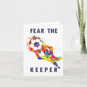 Soccer Ball Funny Goalie Keeper Quote  Card