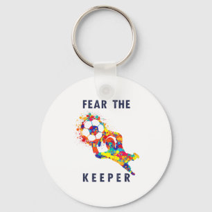 Soccer Ball Funny Goalie Keeper Quote Key Ring