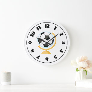 Soccer Ball Globe Clock