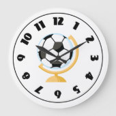 Soccer Ball Globe Clock (Front)