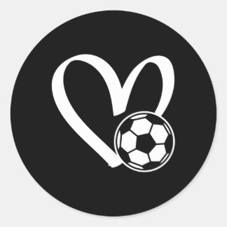 Soccer Ball He Classic Round Sticker