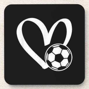 Soccer Ball Heart Coaster