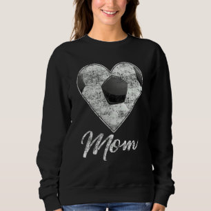 Soccer Ball Heart Mom Fan  Idea Mothrer Sport Sweatshirt