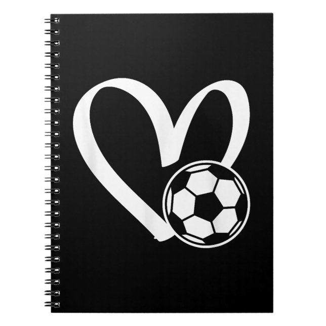 Soccer Ball Heart Notebook (Front)