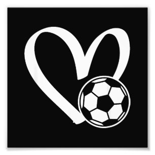 Soccer Ball Heart  Photo Print