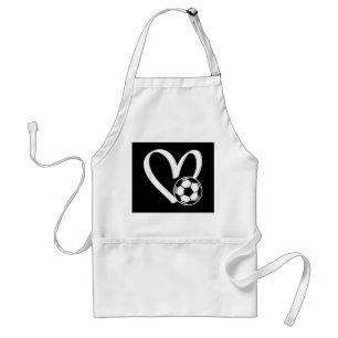 Soccer Ball Heart Standard Apron