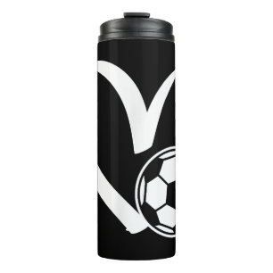 Soccer Ball Heart Thermal Tumbler