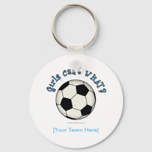 Soccer Ball in Black Key Ring