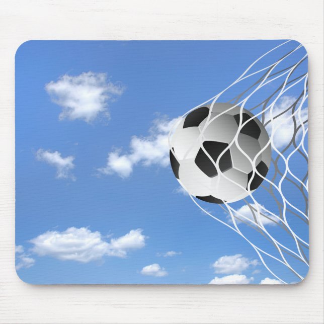 soccer ball in net mouse pad (Front)