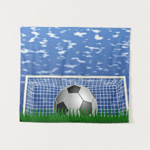 Soccer Ball in Net Tapestry