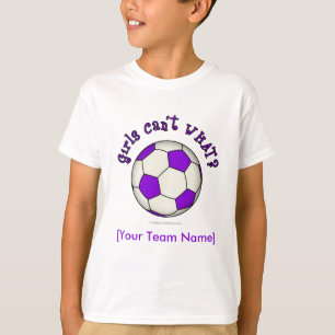 Soccer Ball in Purple T-Shirt